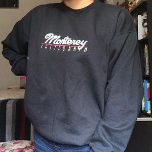 Monterey California embroidered Crewneck Sweater